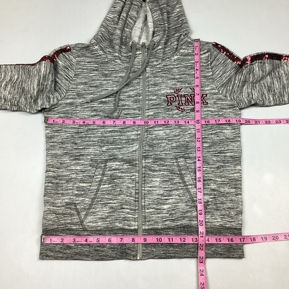 Victoria’s Secret PINK Gray Full Zip Bling Hoodie - Picture 10 of 10